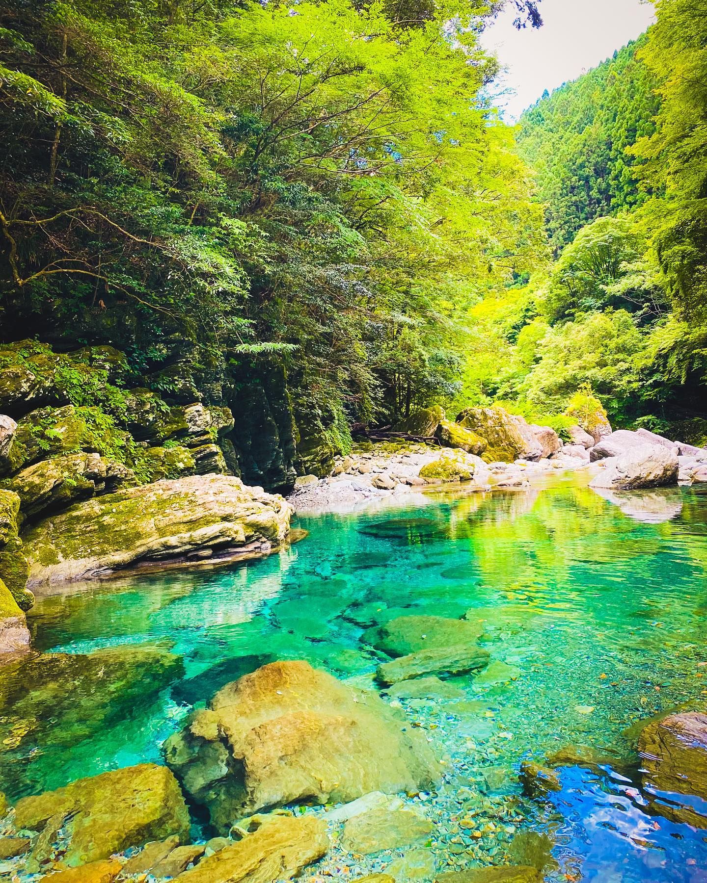端渓 安居渓谷。めっちゃ綺麗やった！！ 高知県 仁淀川町（旧池川町） 撮影
