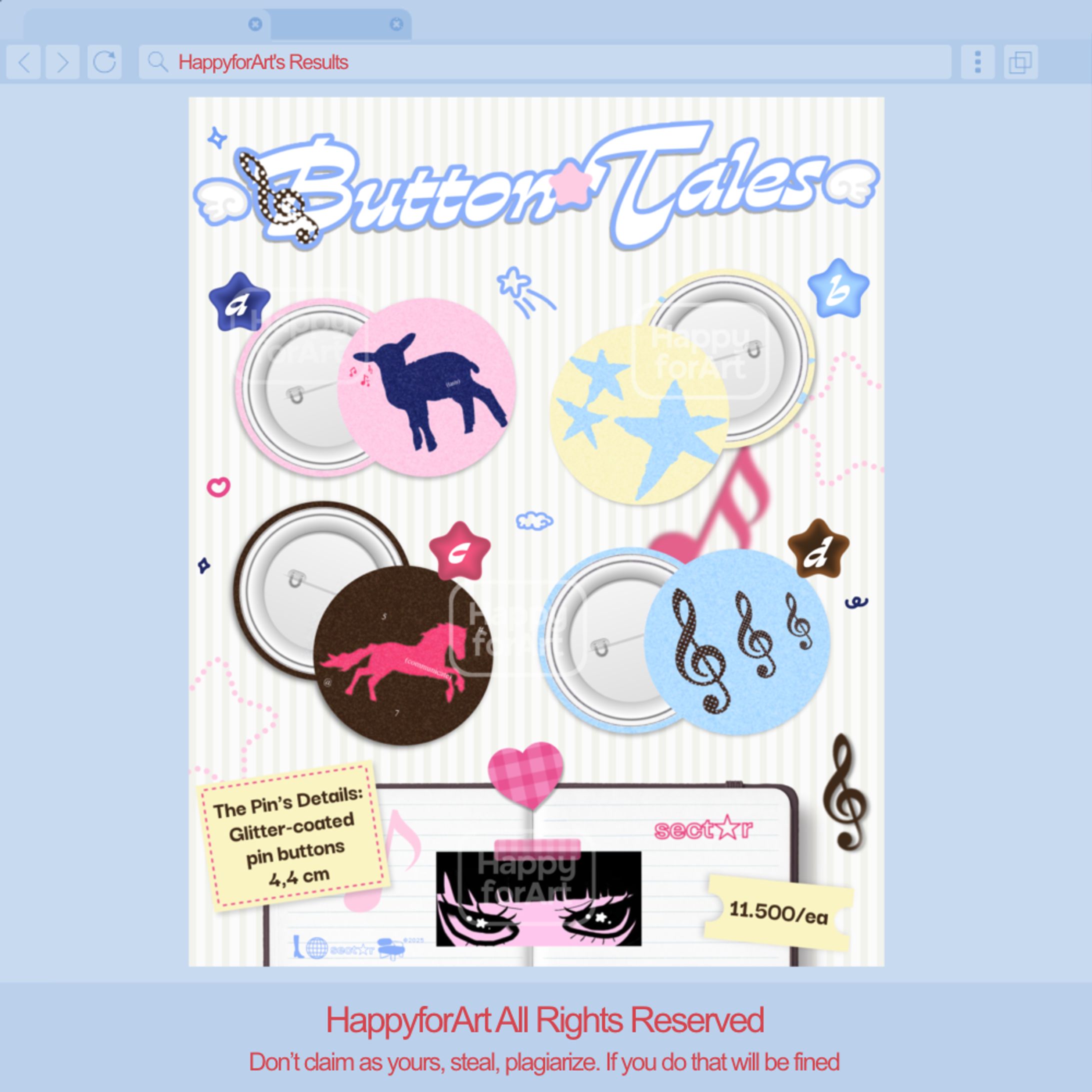 Pricelist (IG post size) and Pin Button Mockup -1