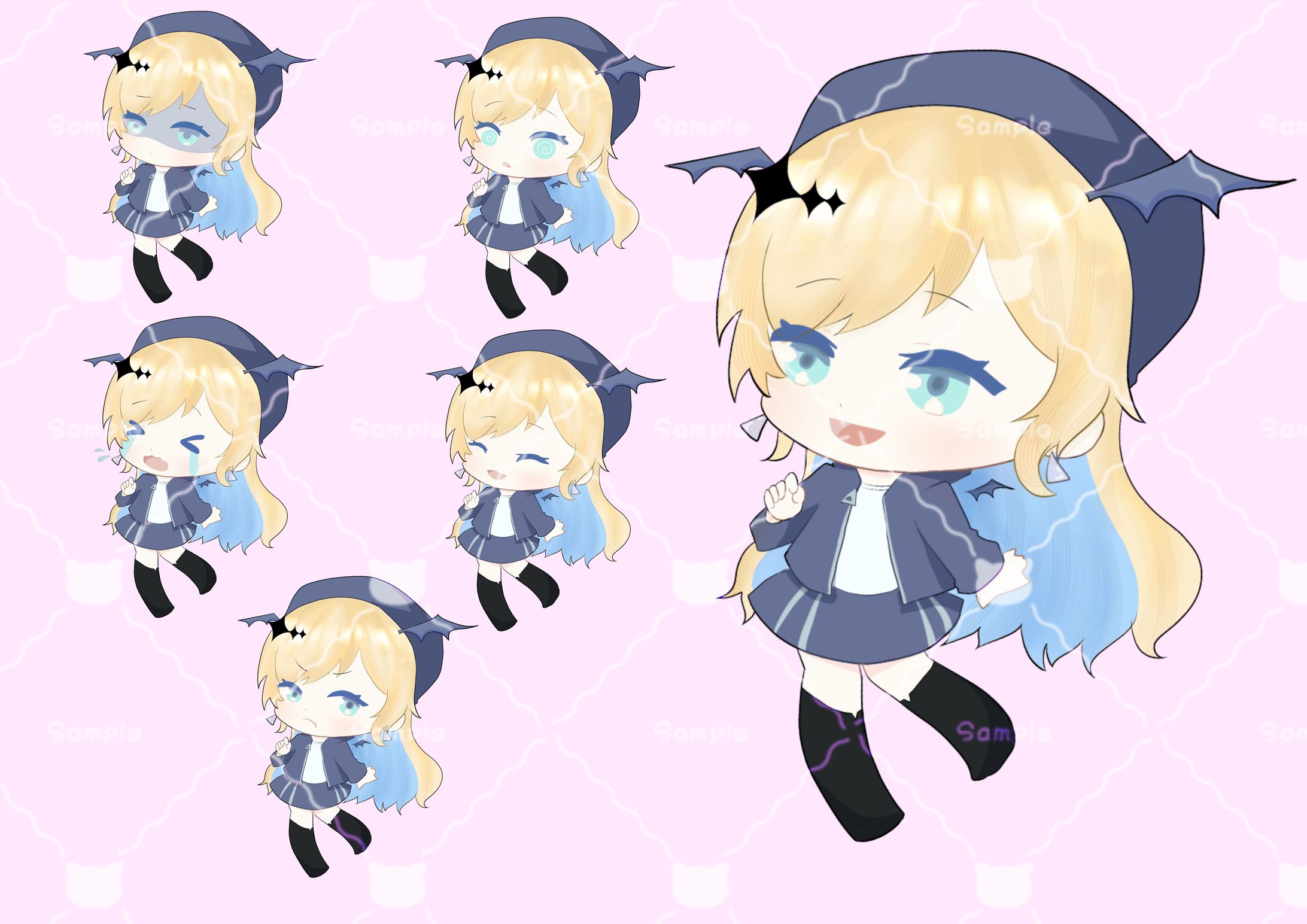 ぴくはる様　SDイラスト　表情差分あり-1