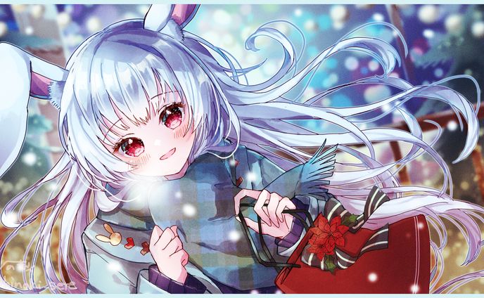 うさぎさんと雪の日に