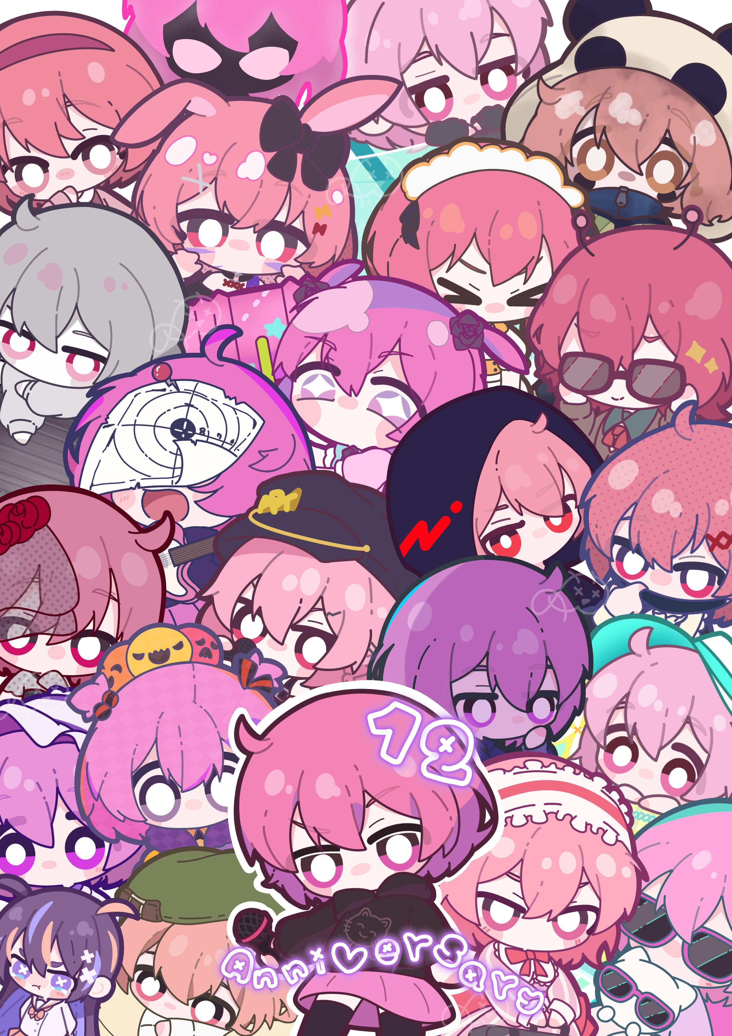 nqrse活動12周年イラスト - 👻🍫