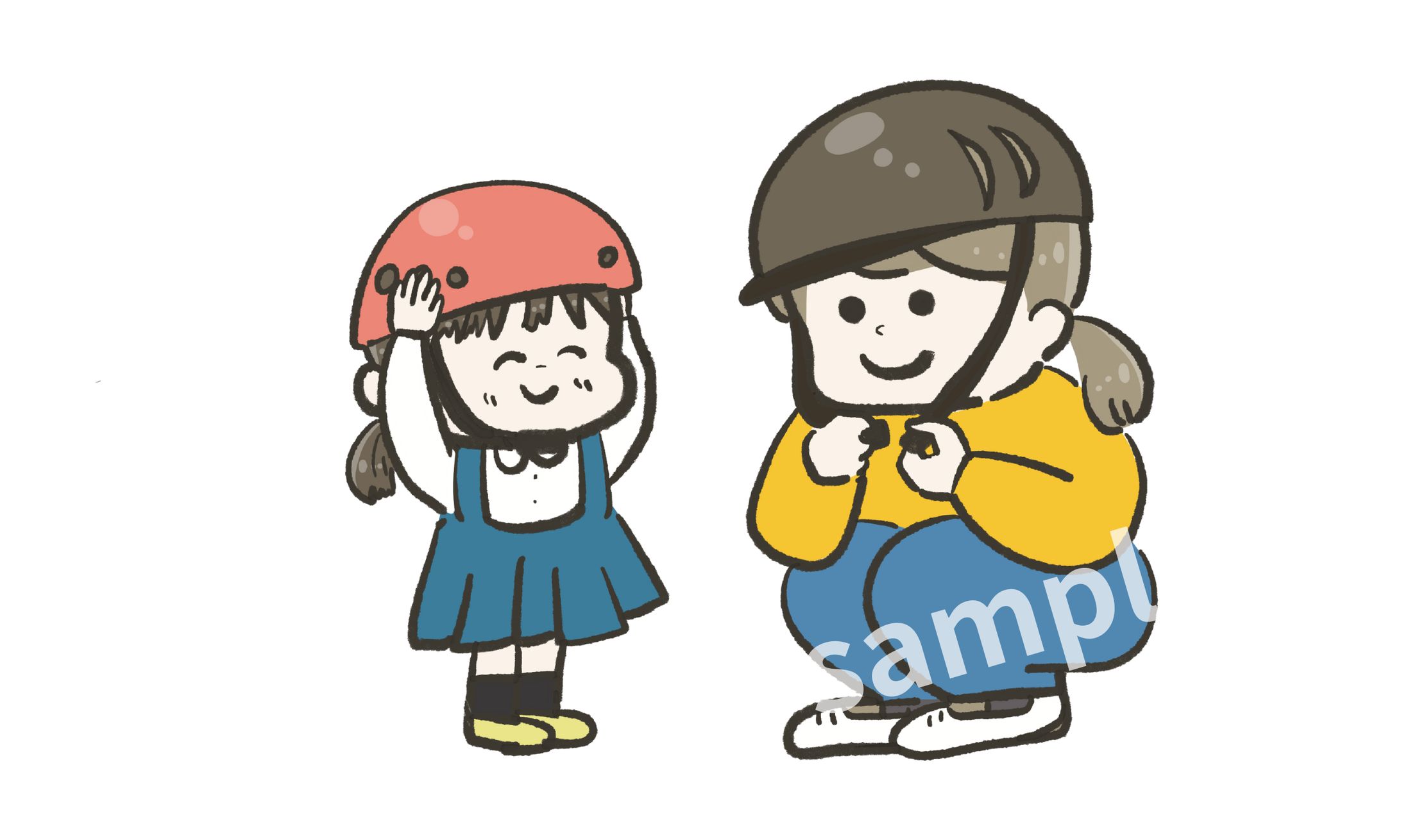 自転車に乗るときはヘルメットを着けよう-1