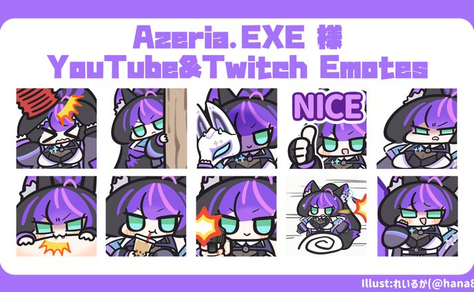 【YouTubeメンバーシップスタンプ&Twitch Emotes】【YouTube shorts】すぺしゃりてEN所属 Azeria.EXE様