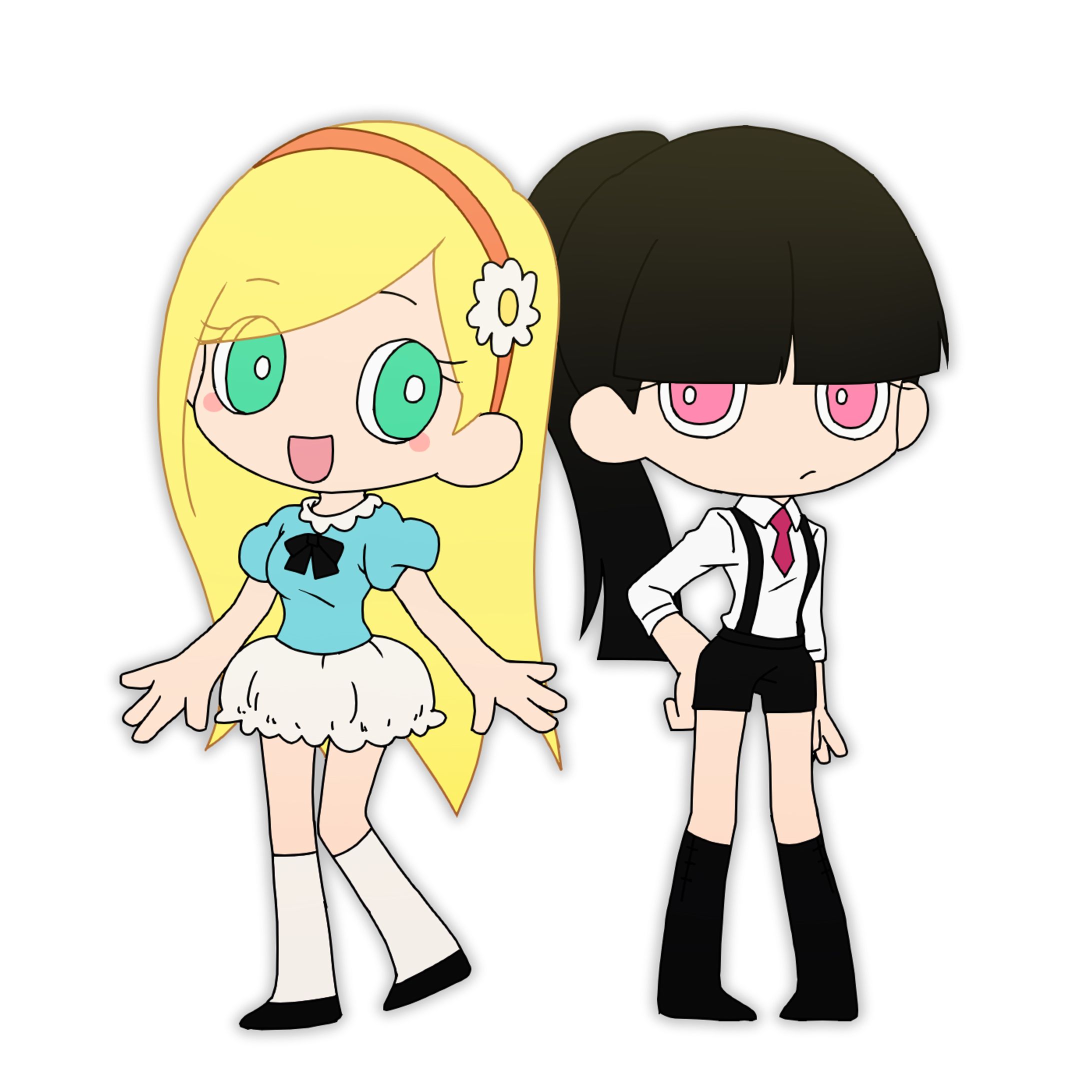 アニメ風女性キャラクターイラスト アニメ風の女性キャラクター 全身イラストのイラスト素材