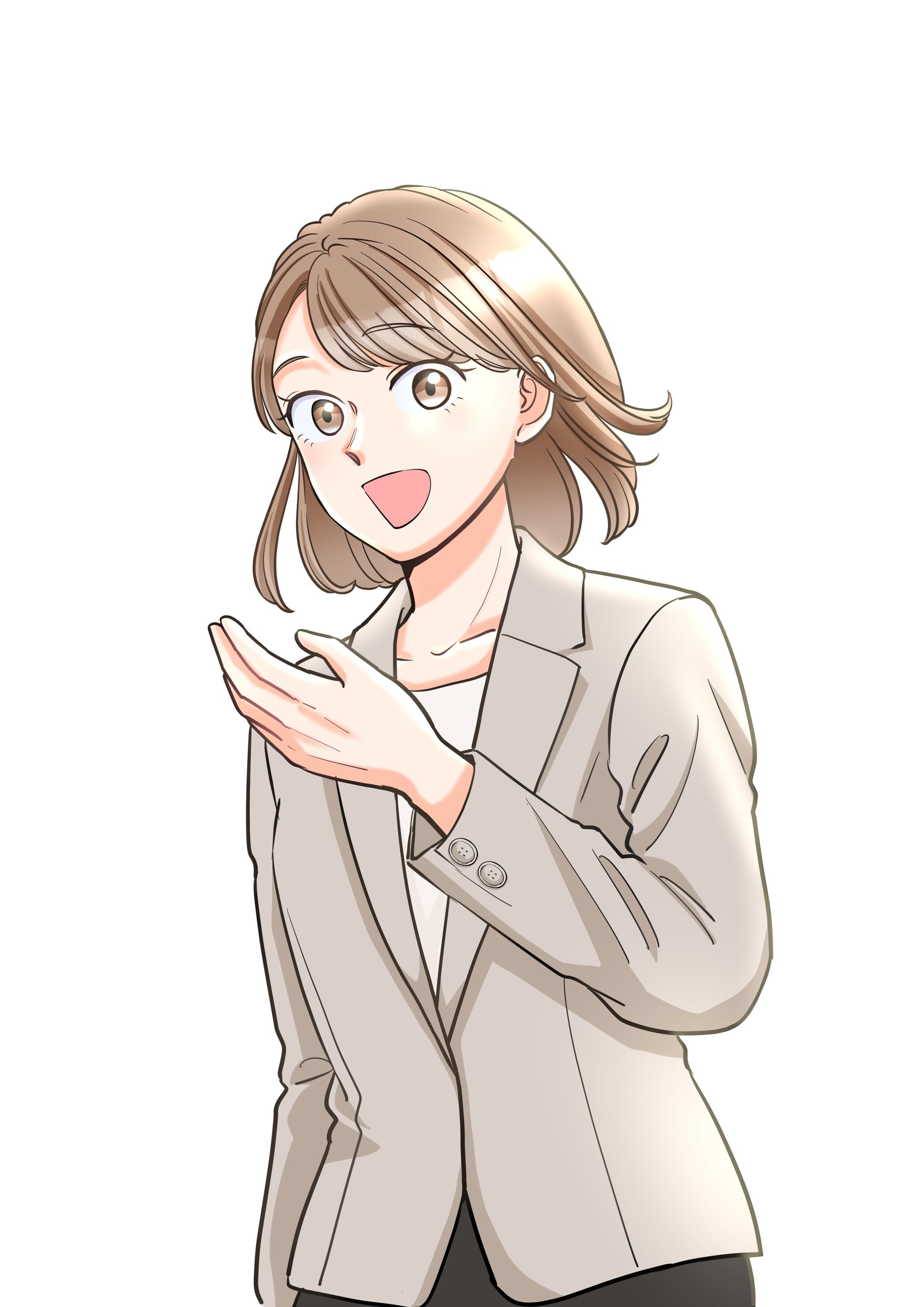 【サンプル】スーツ男女イラストカット-1