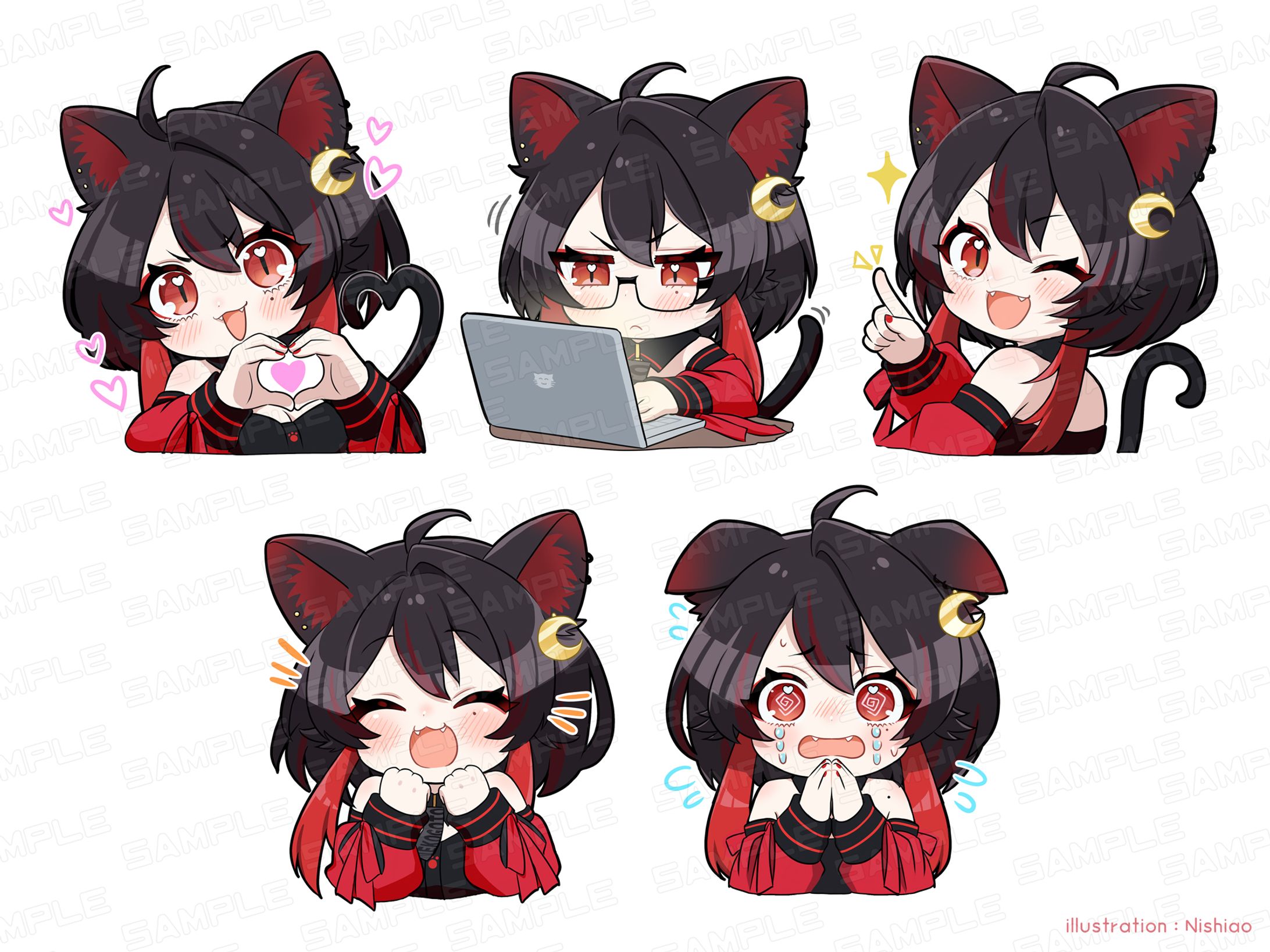 『猫語Studio』スタンプ(5種)-1