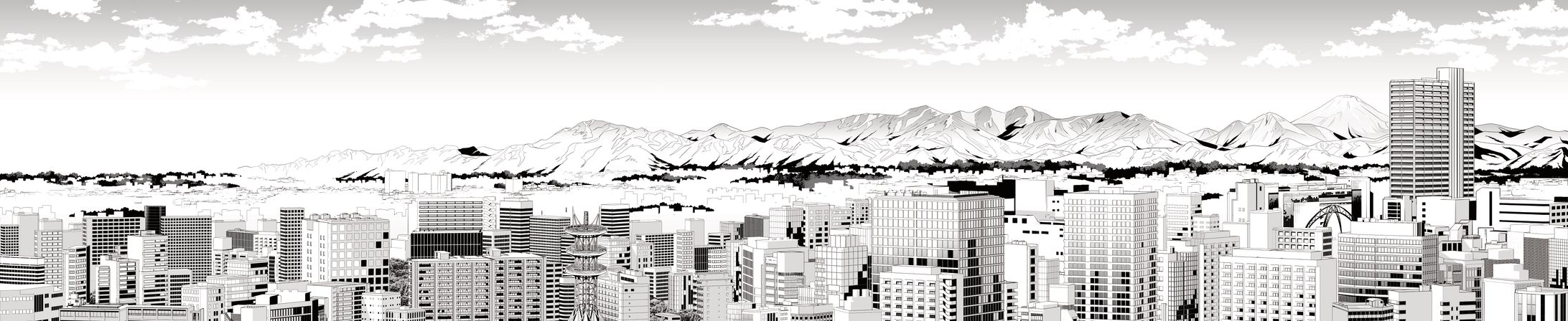 立川防災館壁紙用背景イラスト、東京都の印刷物用イラストのアシスタント-1