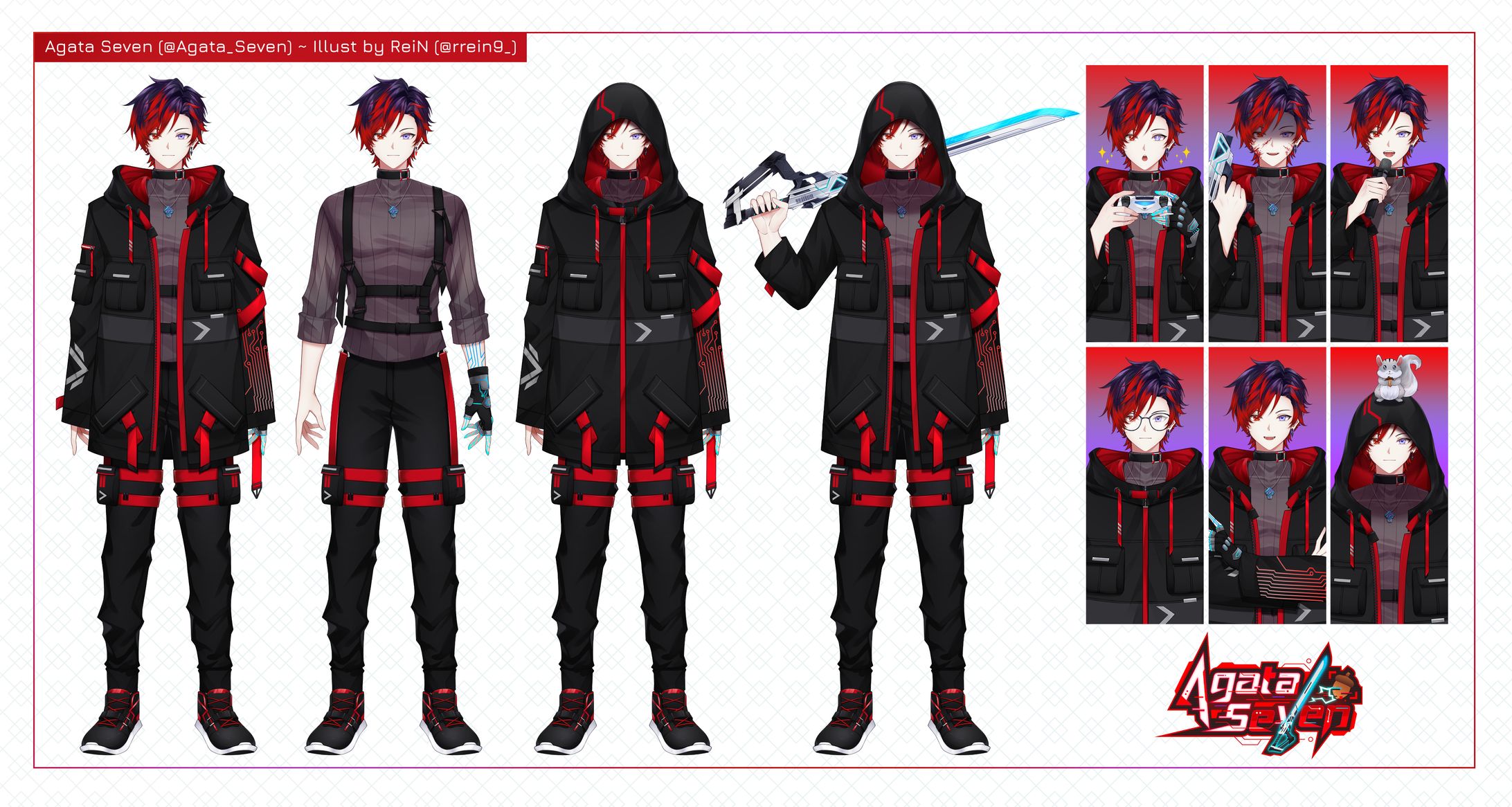 Agata Seven Live2D Model Showcase-1