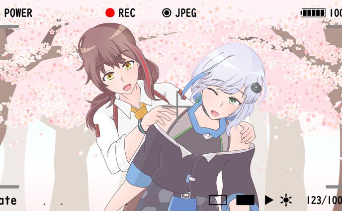 テクノ少女テクノ少女季節イラスト（2022年4月）