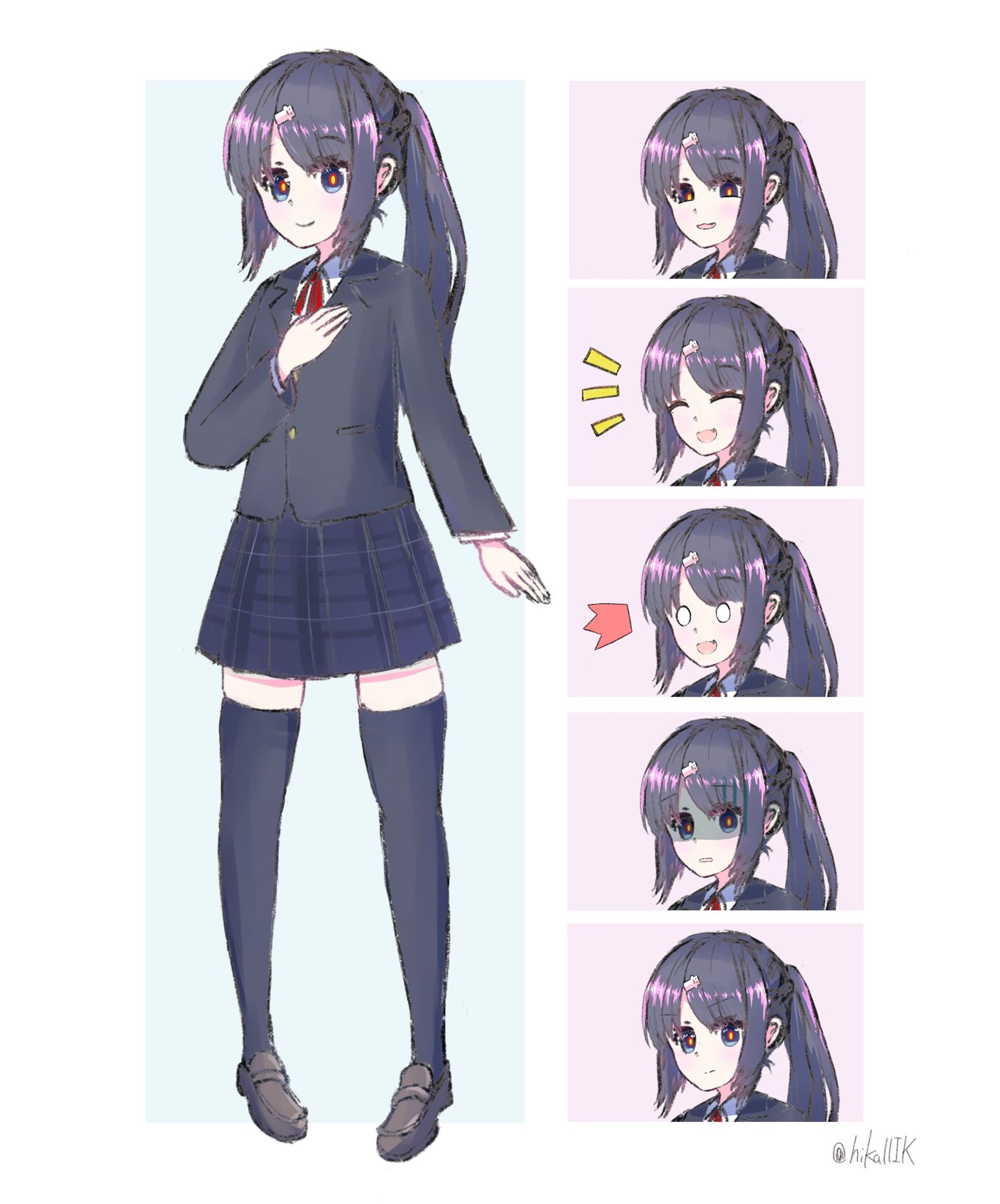 【趣味絵】少女立ち絵-1