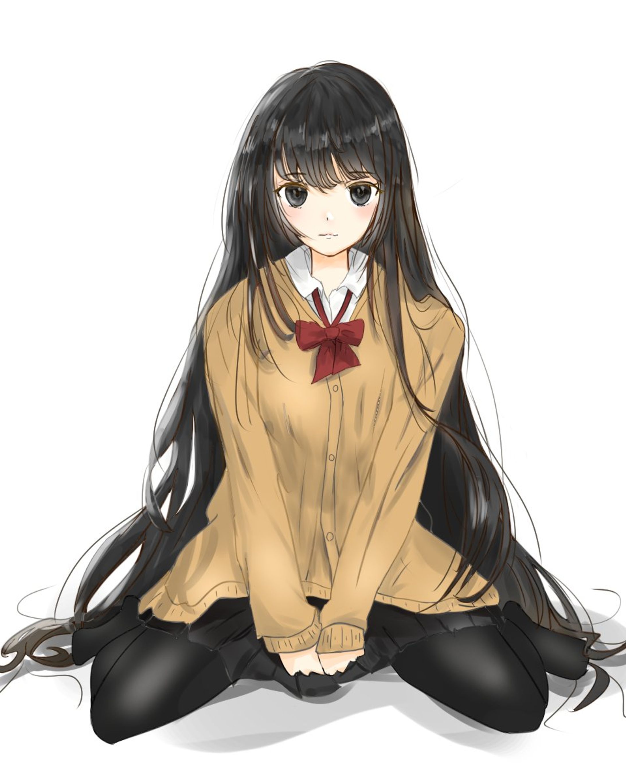 カーディガン萌え袖女子-1