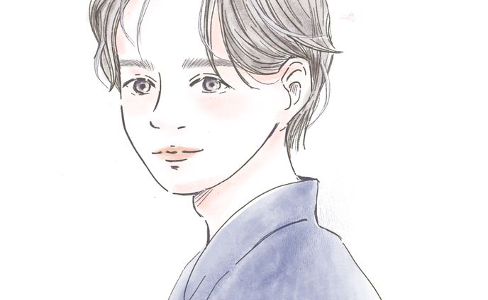 男性　バストアップ