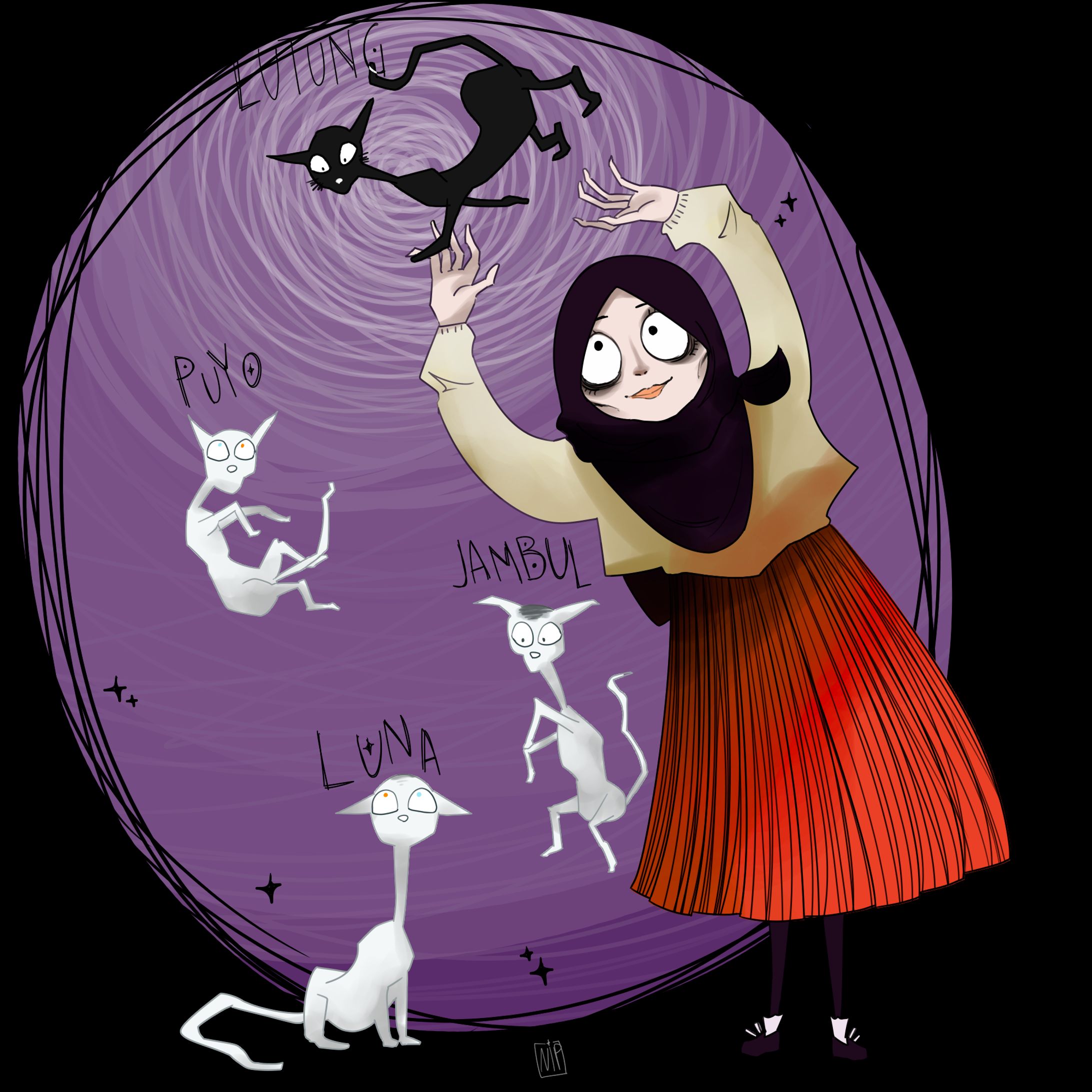 Tim Burton Style - Self Portrait-1