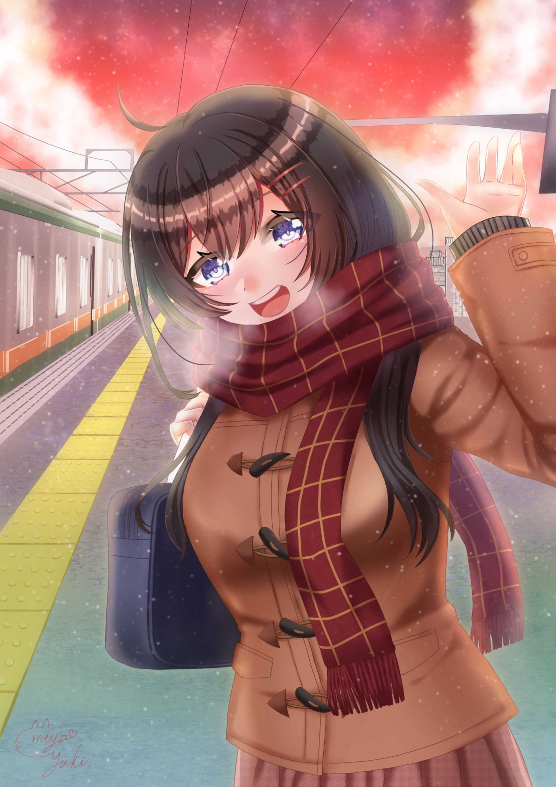 同級生の女の子との帰り際-1