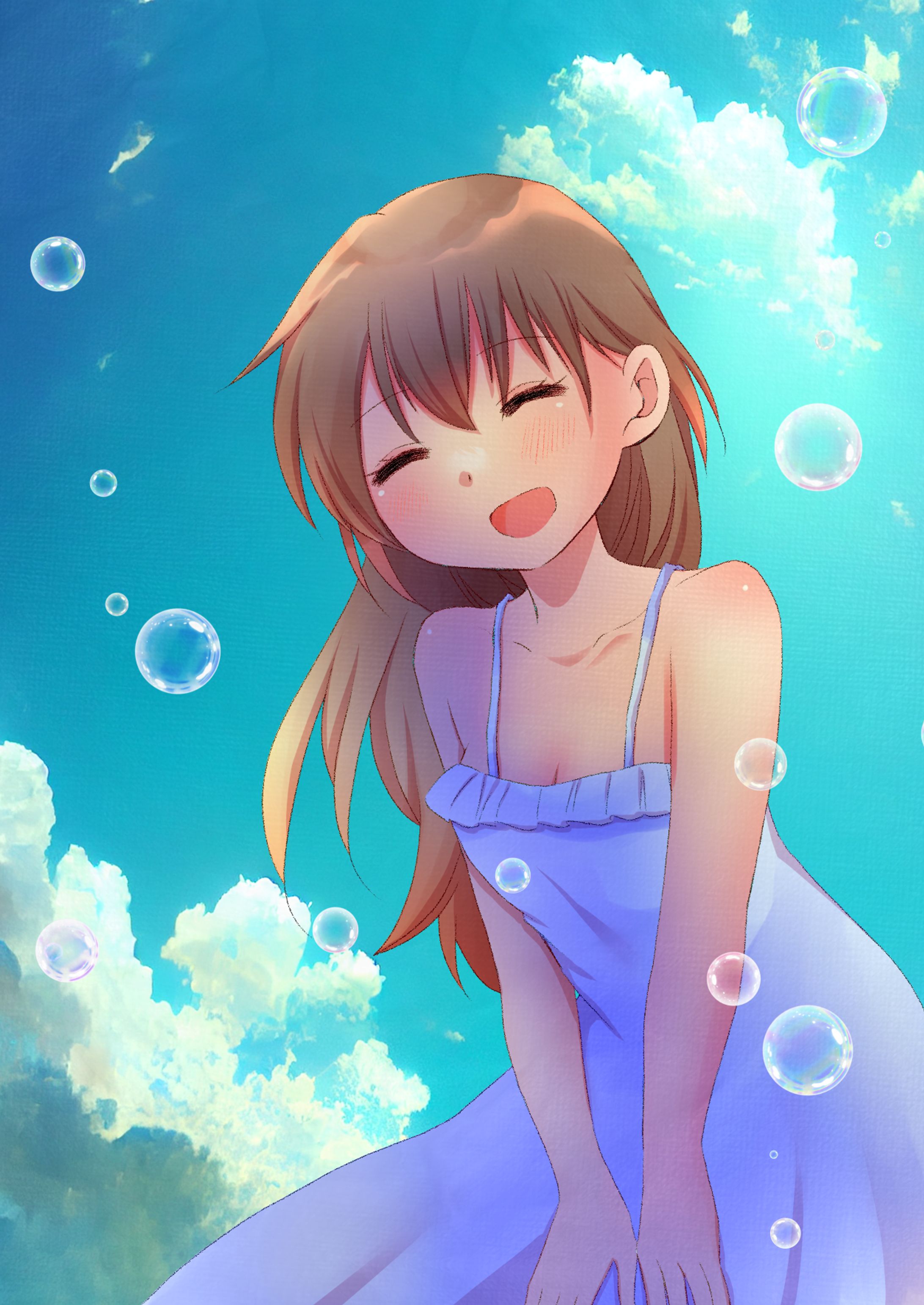 夏空と少女-1