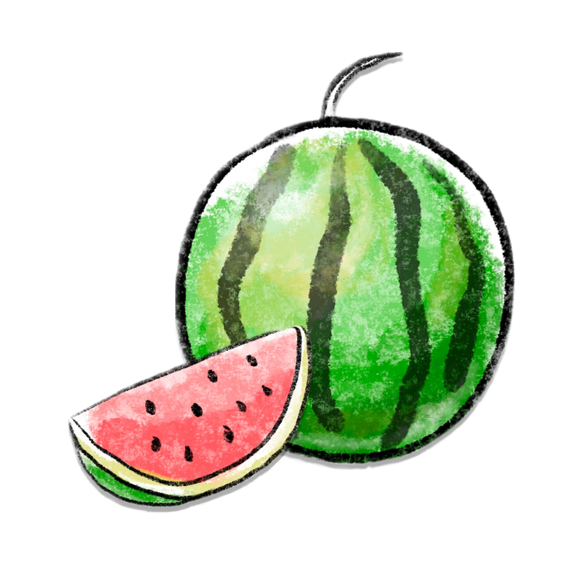 イラスト_スイカ-1