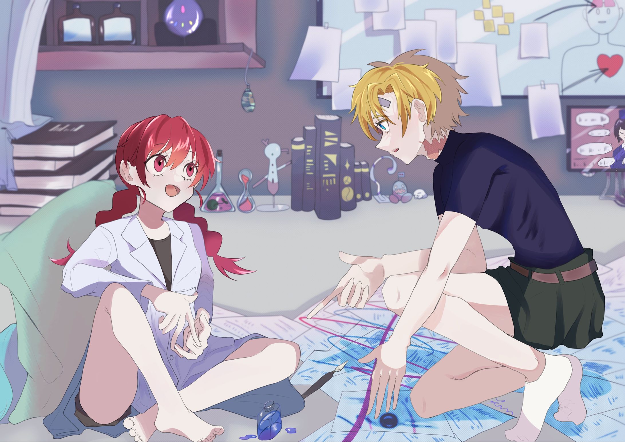 オリジナルイラスト6(一次創作：琥珀色の廻生)-1