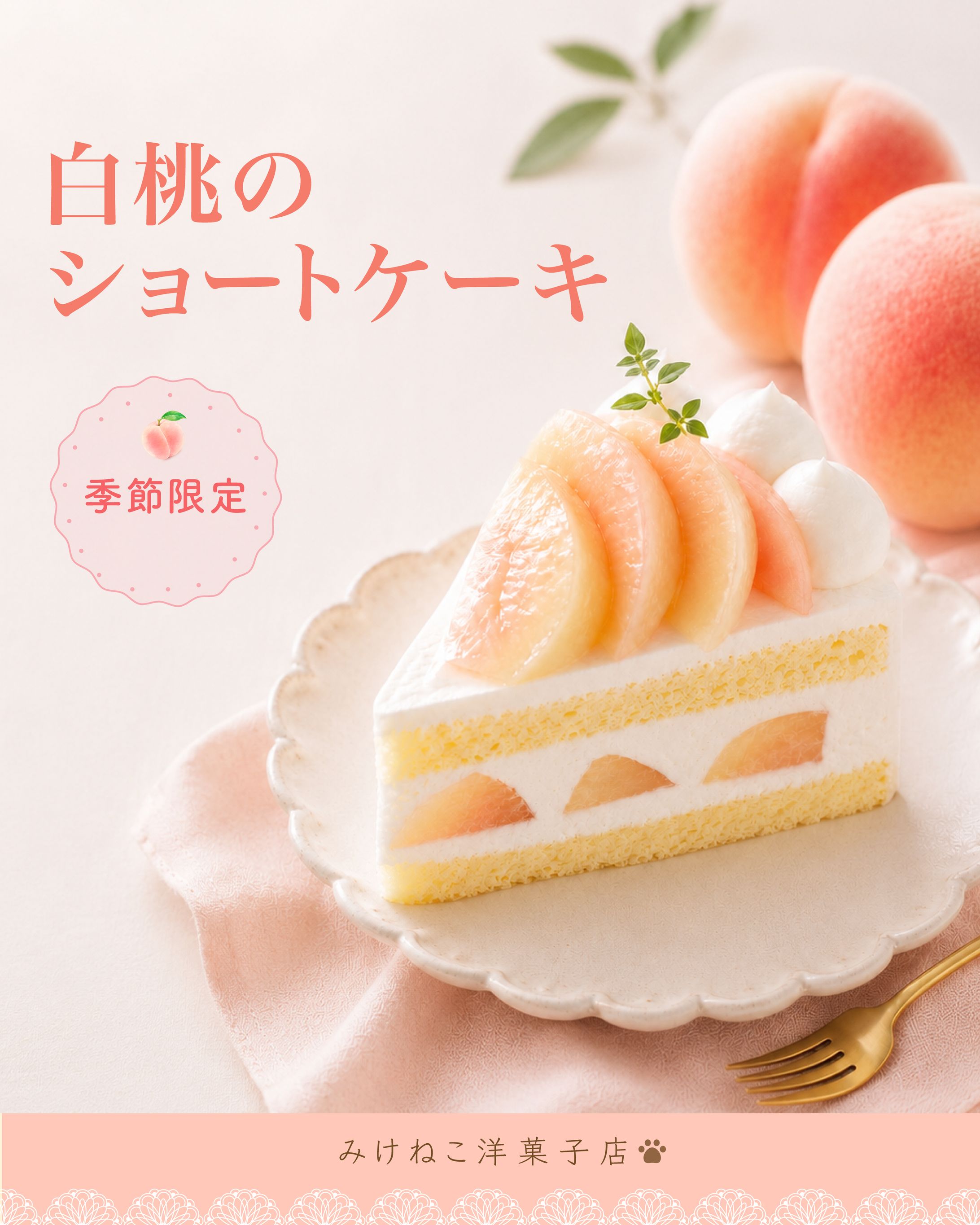洋菓子店の季節商品告知SNS投稿画像-1