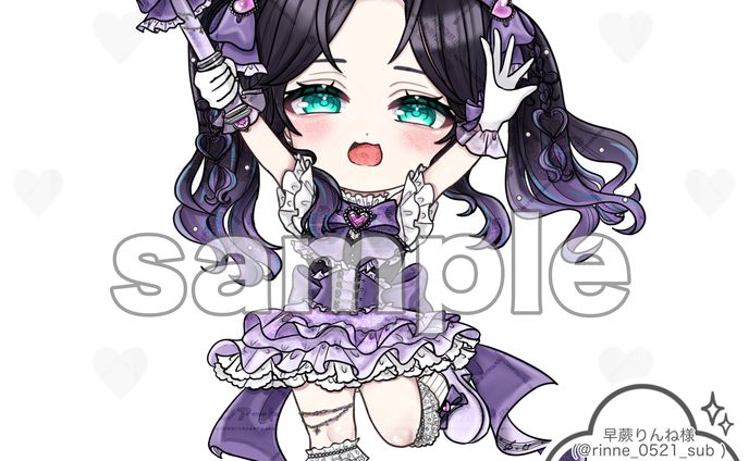 【ご依頼】早蕨りんね様魔法少女ミニキャライラスト