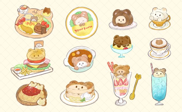 メニュー、イラスト以外