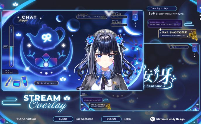 Sae Saotome [AKA Virtual EN] Stream Overlay