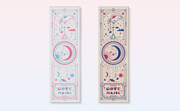 箔押し2色しおりデザイン