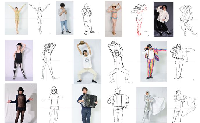 5分クロッキー95ポーズ　個人合宿