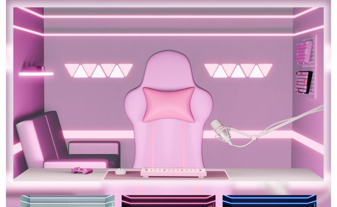 ゲーミング配信部屋