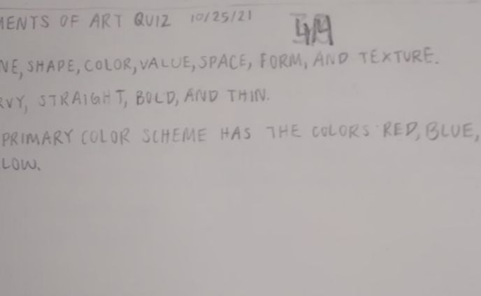 Elements of Art Quiz