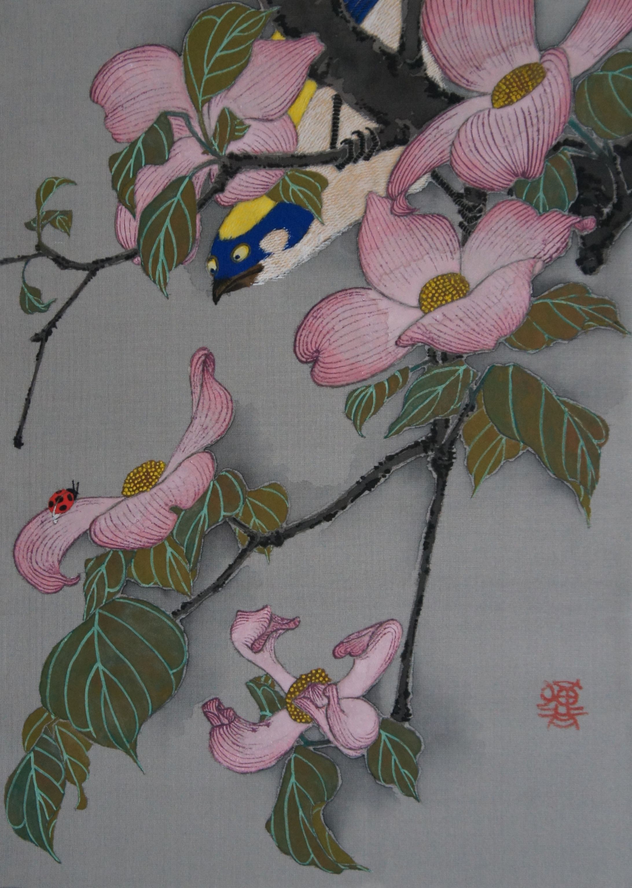 花鳥天道虫図-1