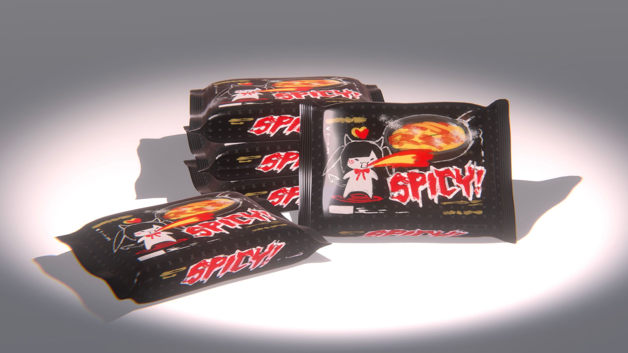3Dモデル｜Spicy Noodles-1