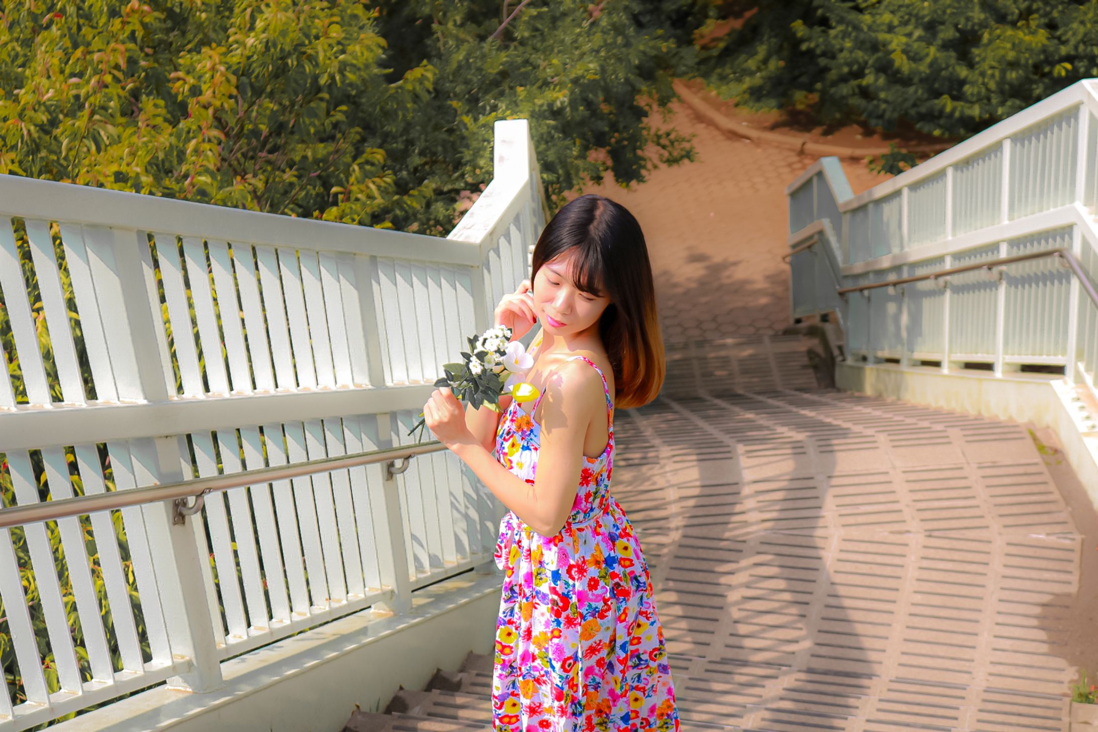 In a flower dress-1