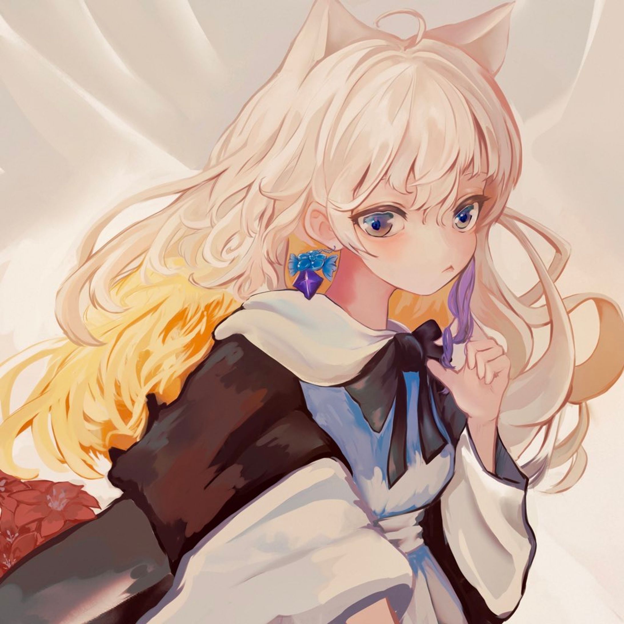 【オリジナルイラスト】猫花-1