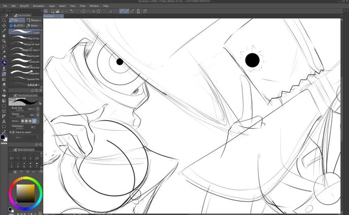 in about 6 hrs will be streaming the process of this #fanart 
don't miss it uwu/

https://www.twitch.tv/nocnocsikemen

#faust #guiltygear #hitotsume #eve #anime #manga #game #sketch #wip
