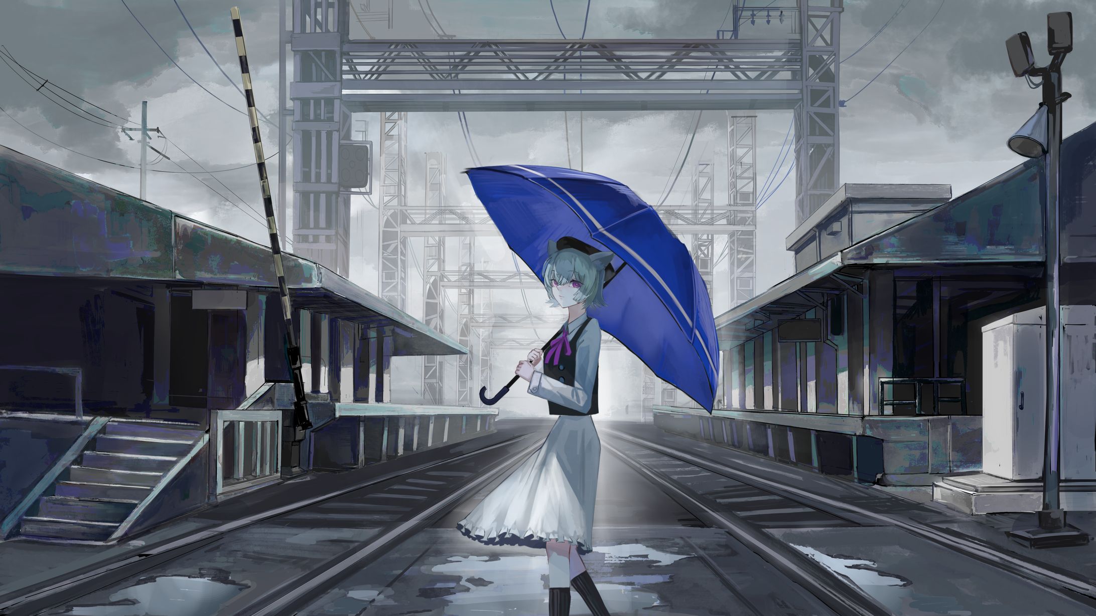 白波海音様「銃口」楽曲イラスト-1