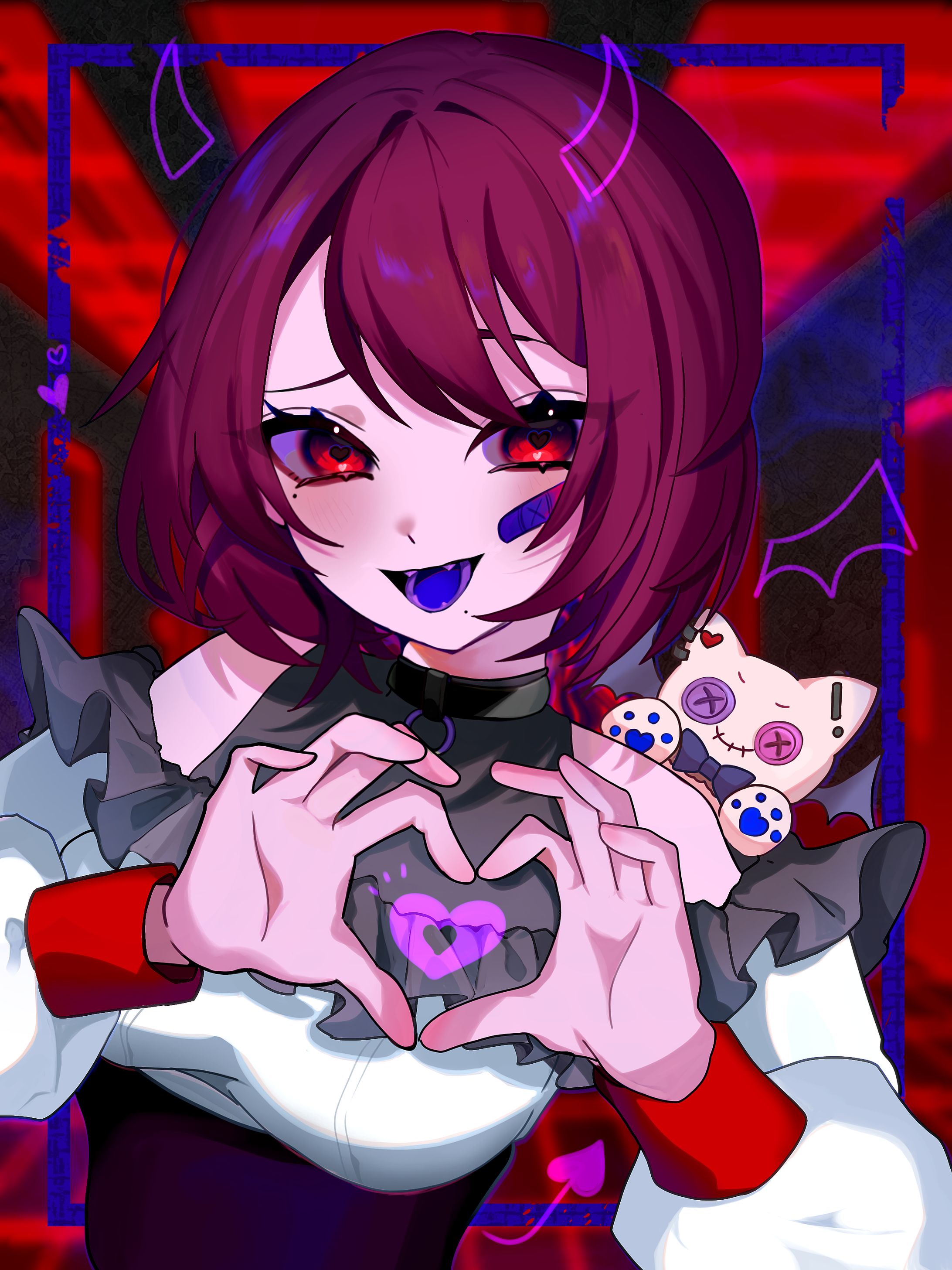 禍月真宵さん/アイコン兼配信用イラスト-1