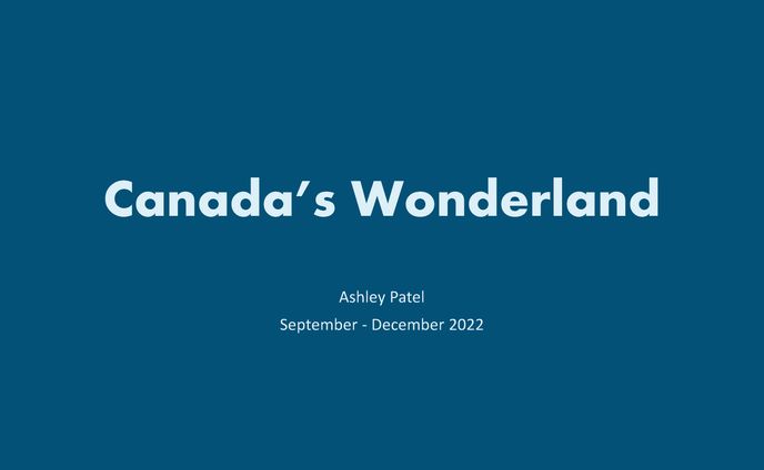 Canada's Wonderland - September - December 2022