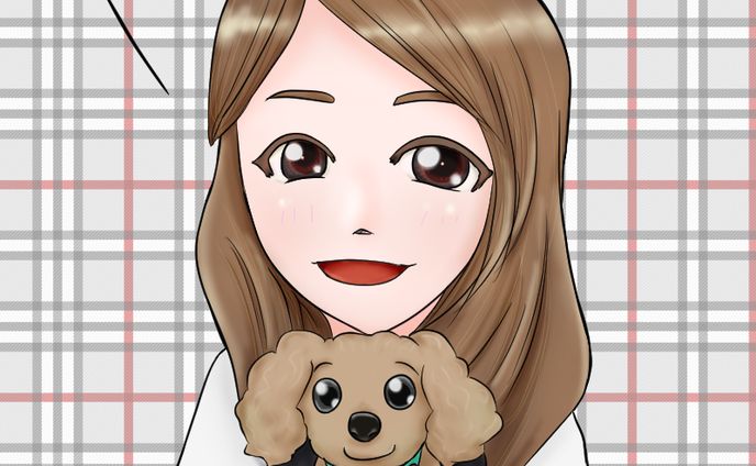 SNS似顔絵　女性A　正面