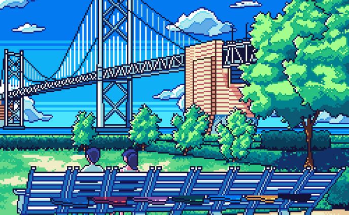 個人制作風景画「瀬戸大橋」