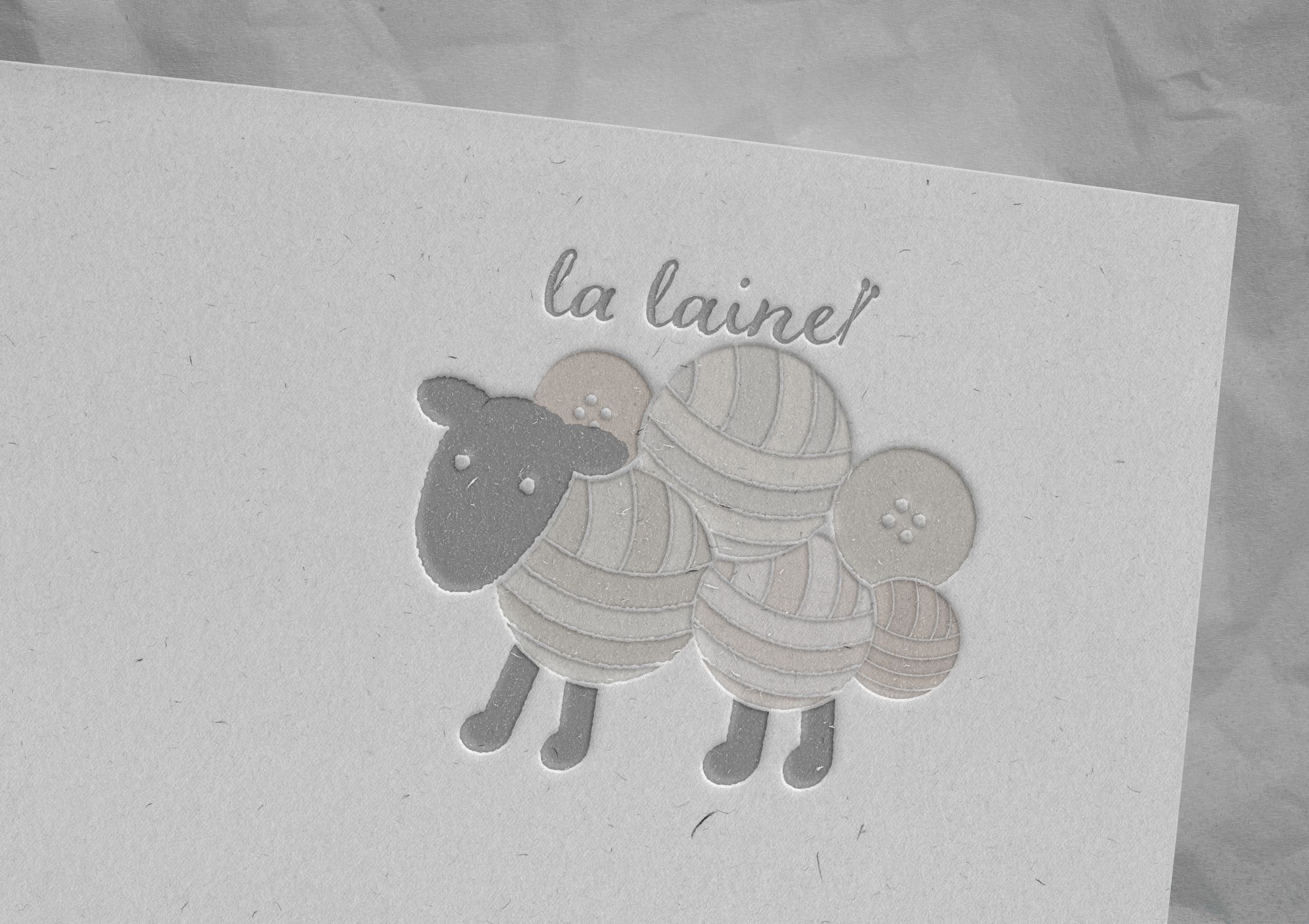 ロゴ自主制作 「la laine」-1