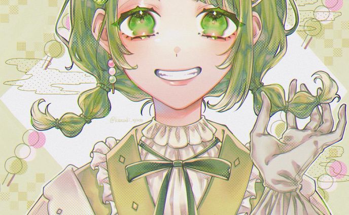 🍡三色団子 擬人化 ③🍡﻿
﻿
﻿
緑色🌱﻿