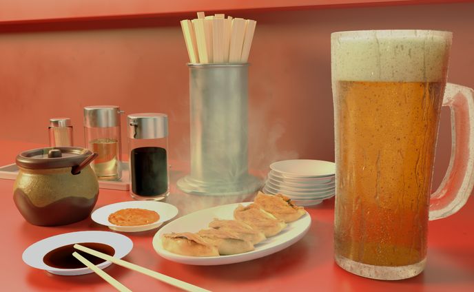 仕事終わりに大優勝～餃子とビールを添えて～