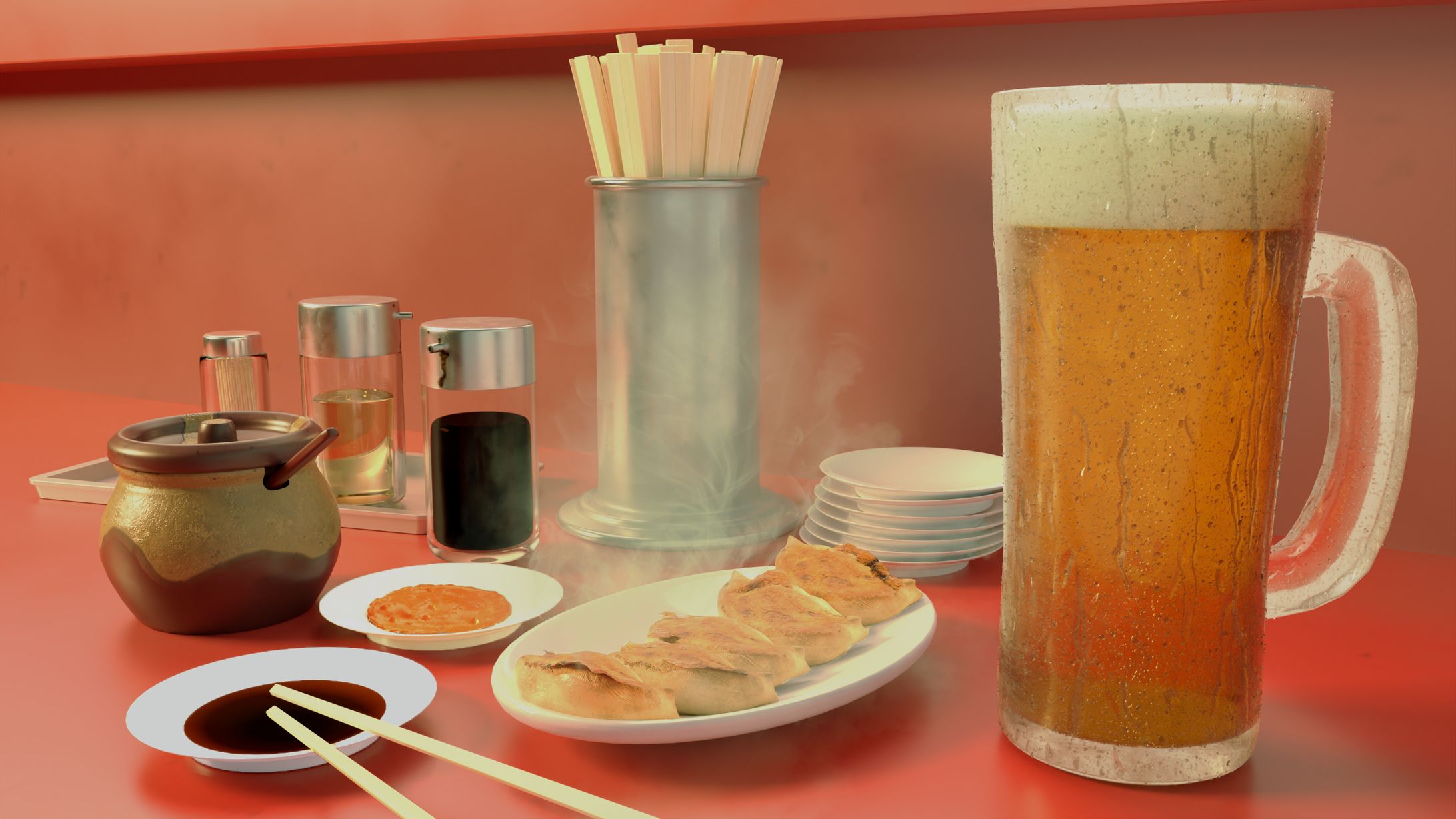 仕事終わりに大優勝～餃子とビールを添えて～-1