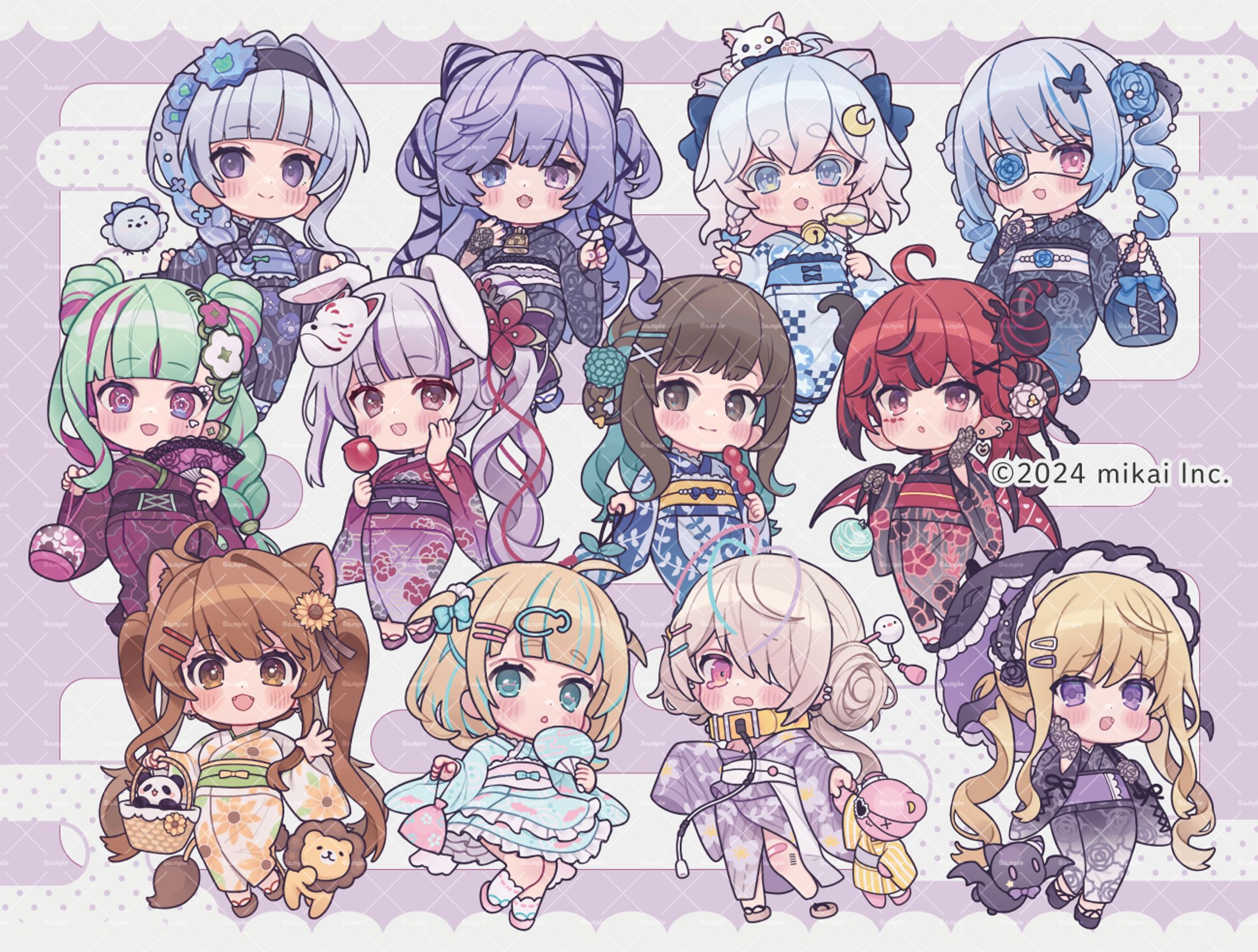 【work】Re:AcT様 夏コミグッズ用デフォルメイラスト-1