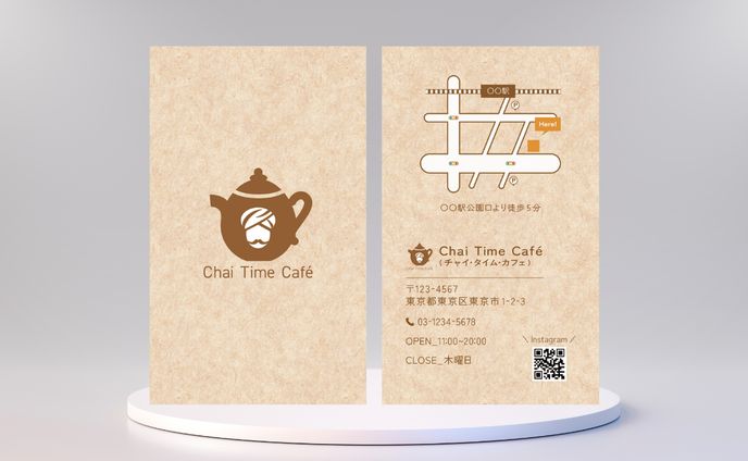 チャイ専門店ショップカード(自主制作)