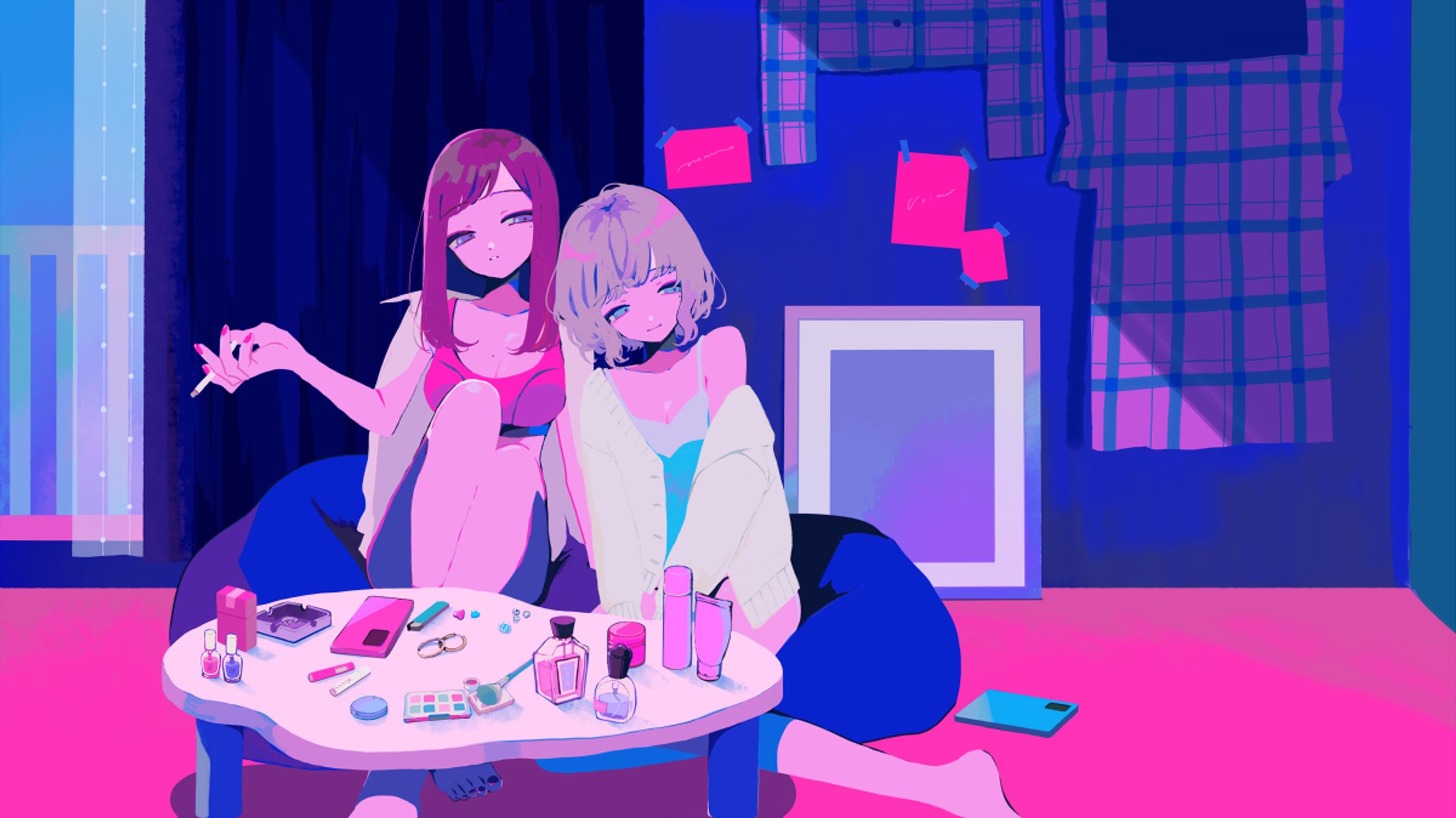 【works】Vtuber／神楽桃様【歌ってみた動画イラスト担当】-1