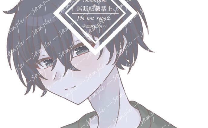 ミントの男の子(お仕事絵)