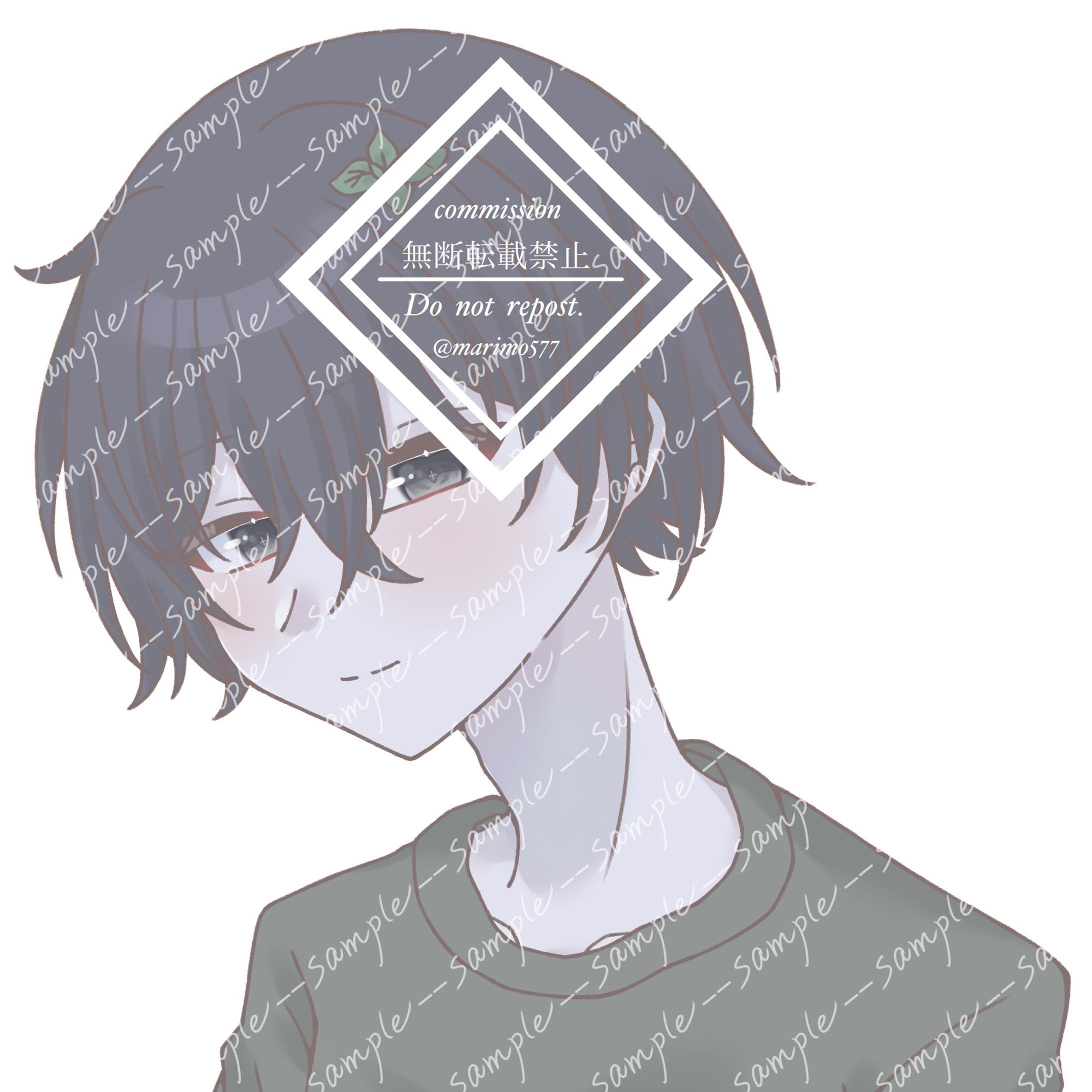 ミントの男の子(お仕事絵)-1