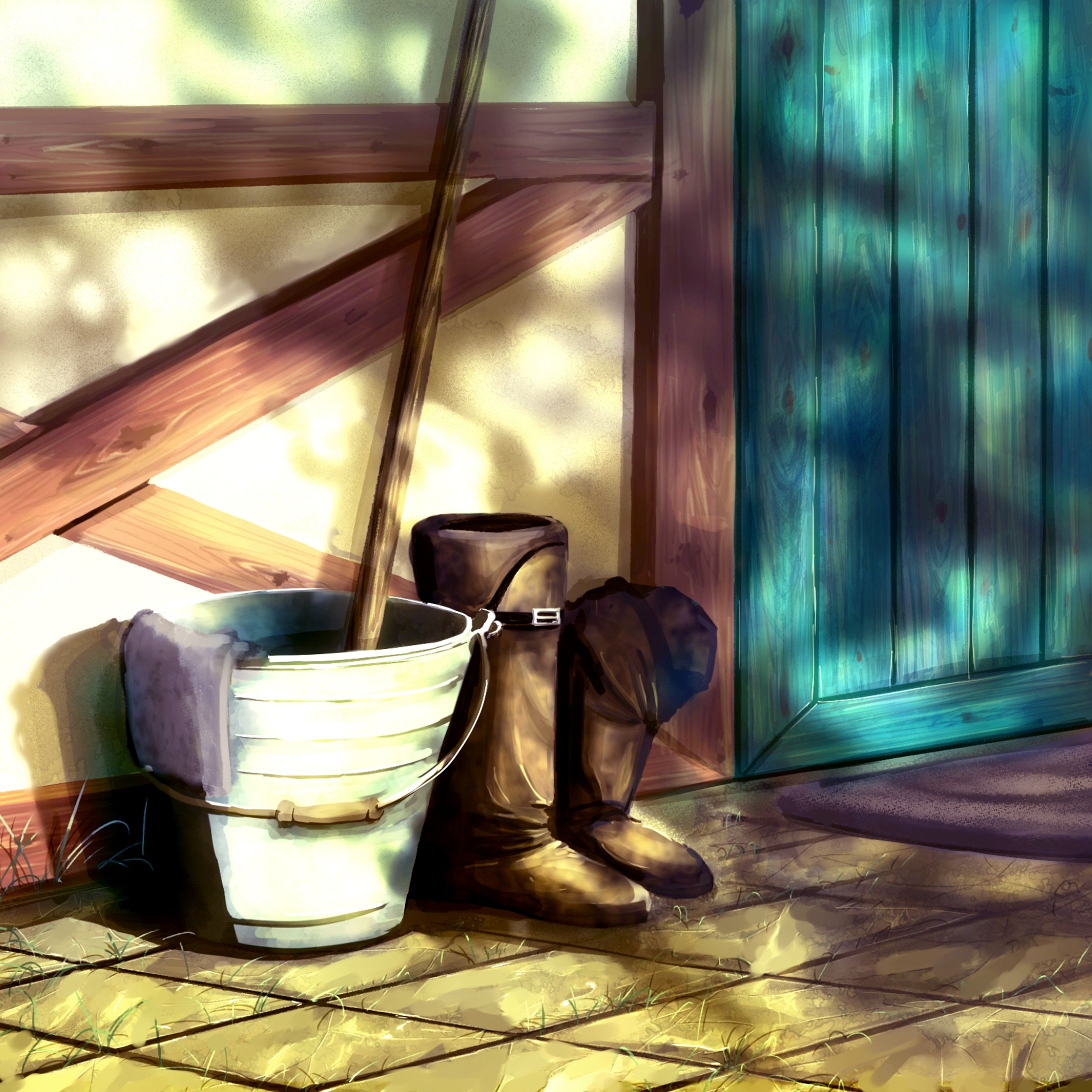 中世の暮らし感じるイラスト-1