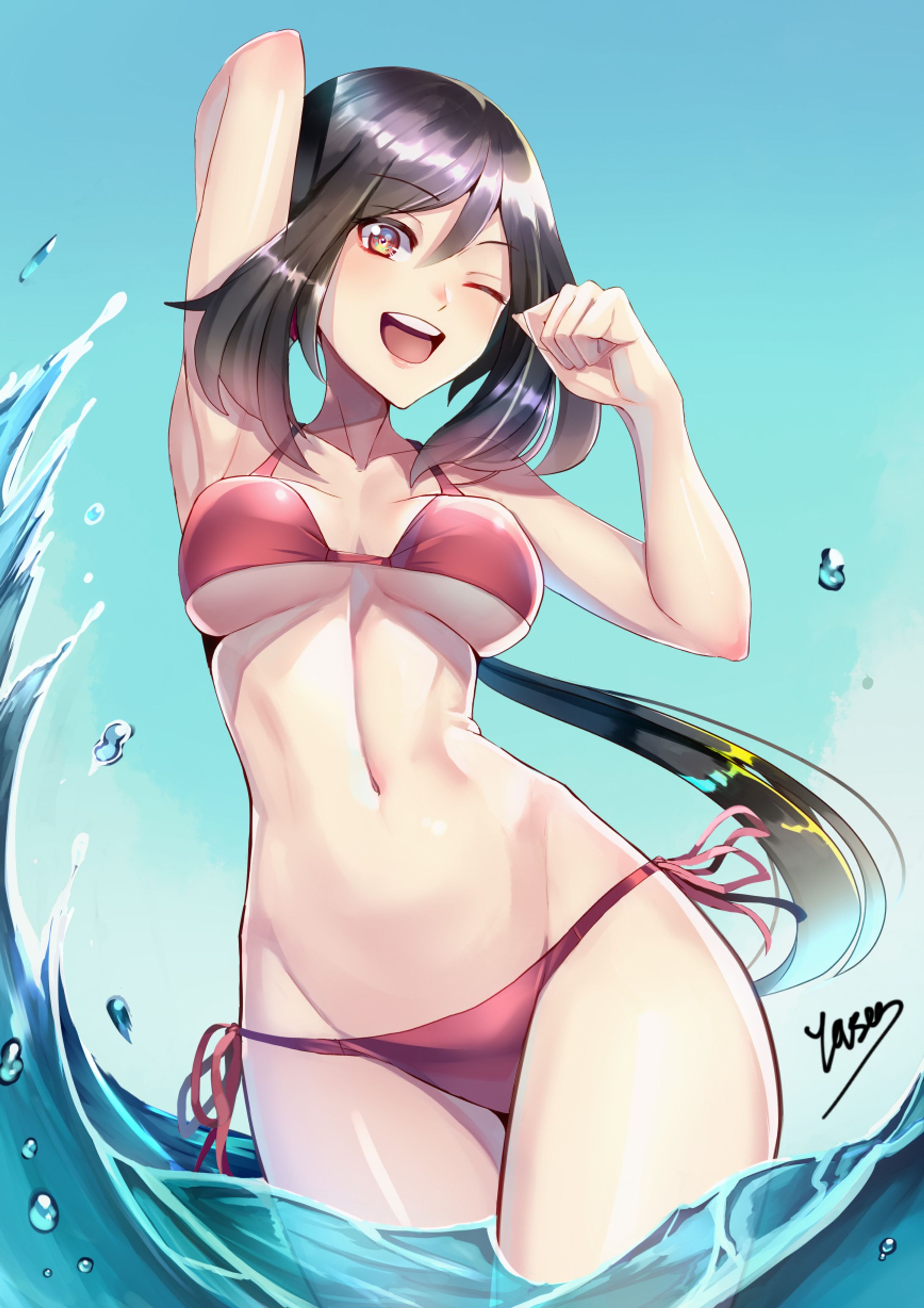 赤水着の娘-1